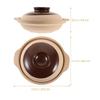 Brown Ceramic Stew Pot for Home Stove Cooking 1Pcs Clay Casserole