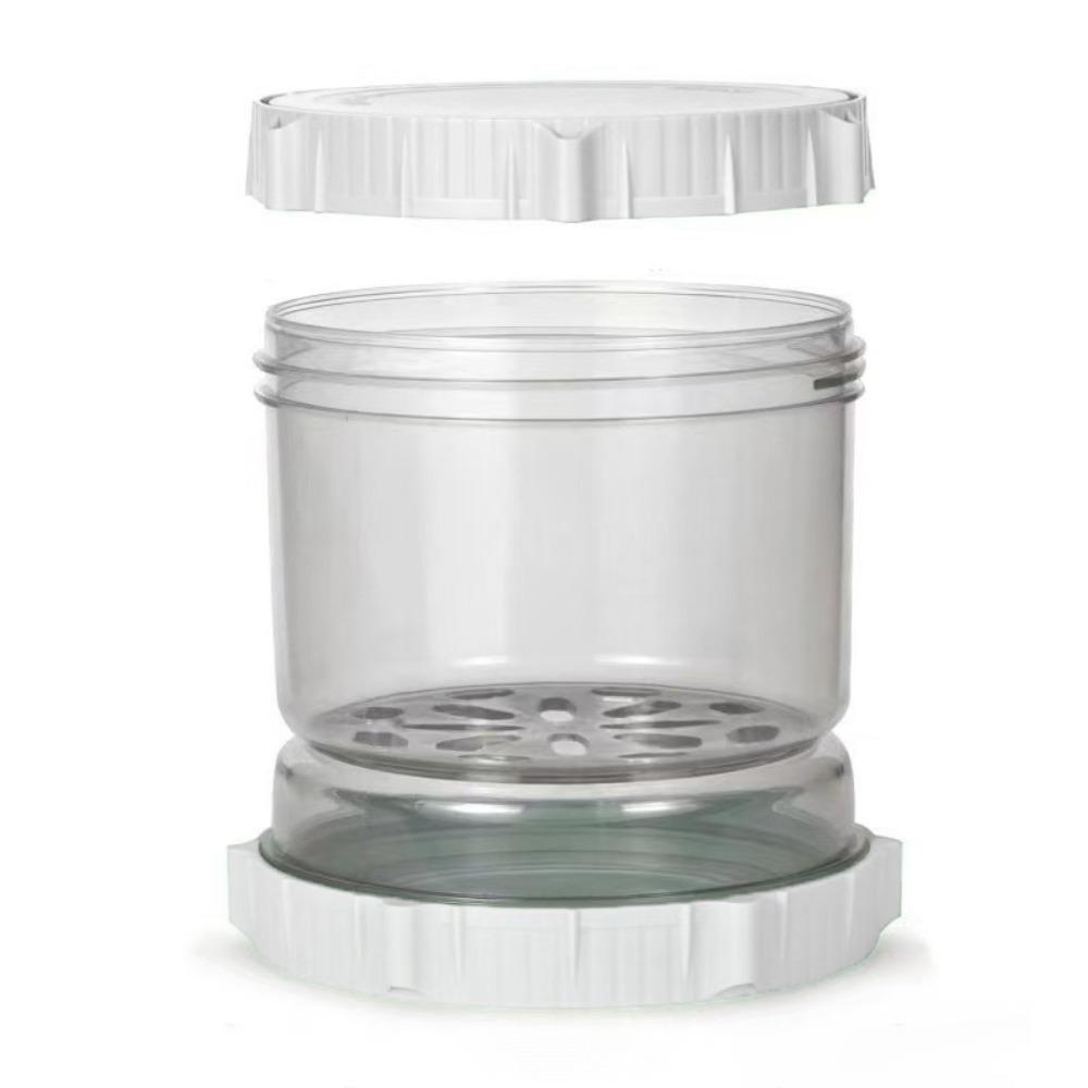 Strainer Mesh Hourglass Shape Pickle Jar with Fork Kimchi Making Jar Kitchen