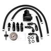 Universal Adjustable Car Fuel Pressure Regulator Kit W Gauge 160PSI (Black)