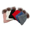 Autumn and Winter Solid Color Wool Hat Versatile Velvet Thickened Thermal Hat Imitation Fox Hair Hairball Knitted Hat