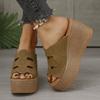 Large-size Platform Slippers for Women, New Arrivals in Spring and Summer, Fashionable and Versatile, Comfortable and Lightweight.