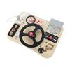 Wooden Steering Wheel Toy Simulation Educational Activity Board Sensory Toy for Toddler Preschooler