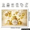 2D Luxury Gold Happy Birthday Backdrop Banner Photography Party Decoration
