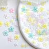Summer New Flower Nail Art Rhinestones Ice Transparent Size 6mm 10mm Five-Petal Flower Resin Accessories Materials