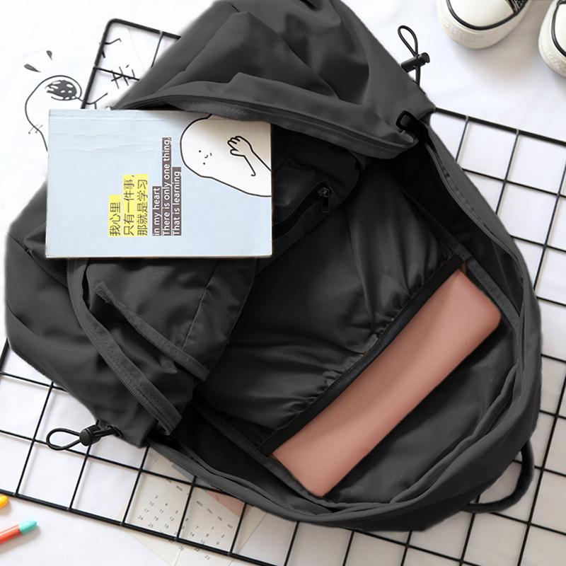 Backpack Women 2025 New Fashion Junior High School Canvas School Bag Lightweight Travel Large Capacity Backpack Bag