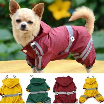 Pet Psí kočka Pláštěnka pro malé štěně Glisten Bar Hoody Nepromokavé bundy do deště Oblečení pro psy