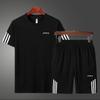 Men's Quick-Dry Summer Sports Set: Breathable Short Sleeve T-Shirt & Five-Point Shorts for Running