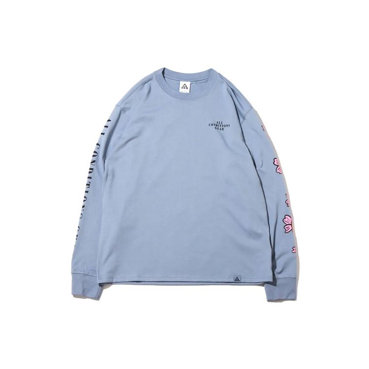 Nike ACG SS22 Flowers Alphabet Printing Casual Long Sleeves Blue Men s DQ4959-493 M