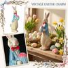 Osterhase Skulptur, Niedliche Indoor- und Outdoor-Hasenstatue, Geeignet für Garten Terrassen, Ganzjährige Frühlingsfeiertags Tischdekoration