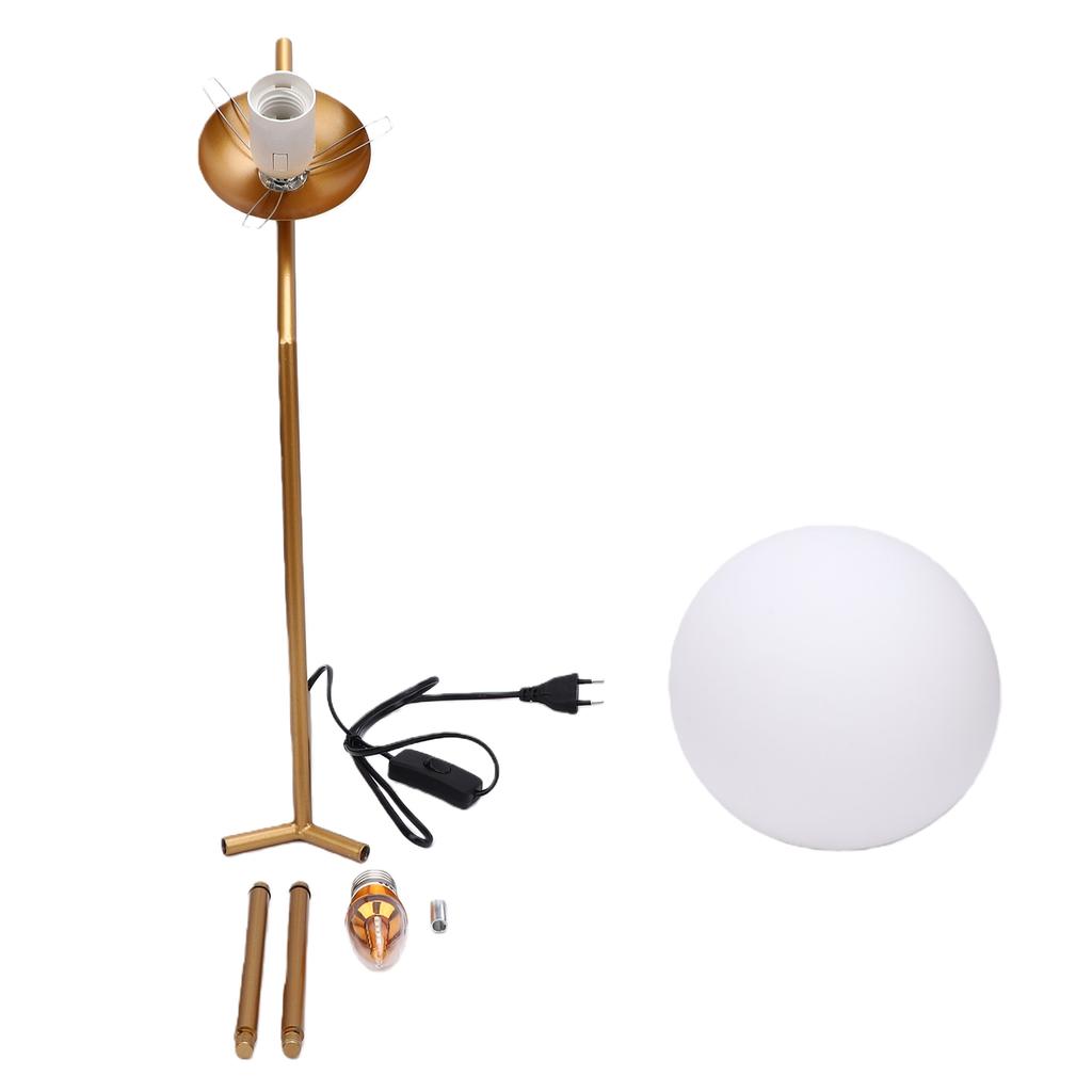 Globe Table Lamp Aluminum Minimalist Modern LED Table Lamp with Glass Shade for Dorm Living Room Bedroom