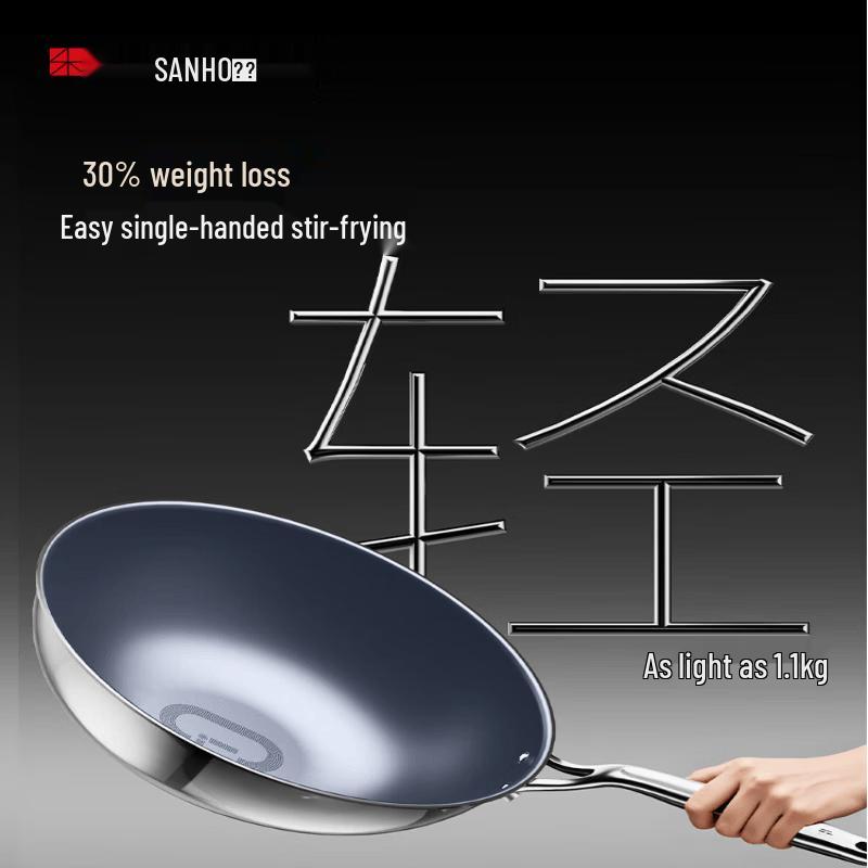 Sanhe Pure Titanium Non-stick Wok