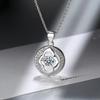 Moissanite Necklace Halo Pendant 0.5ct 925 Sterling Silver Lab Diamond Necklace Colar De Prata for Women Party Gift