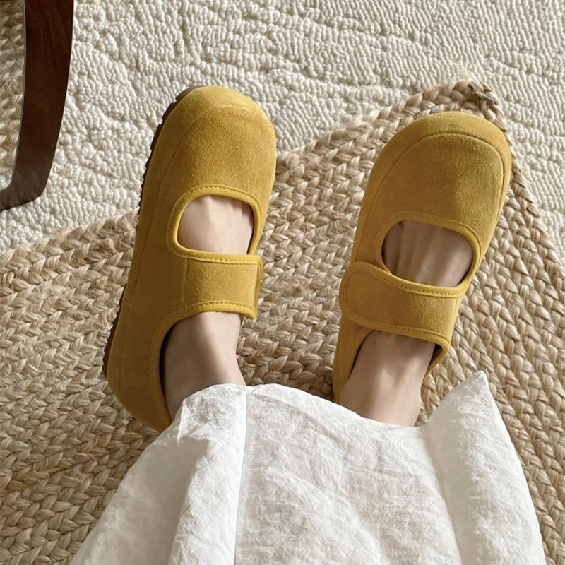 Buty retro, Buty damskie, Płytkie buty z miękką podeszwą, Płaskie pojedyncze buty