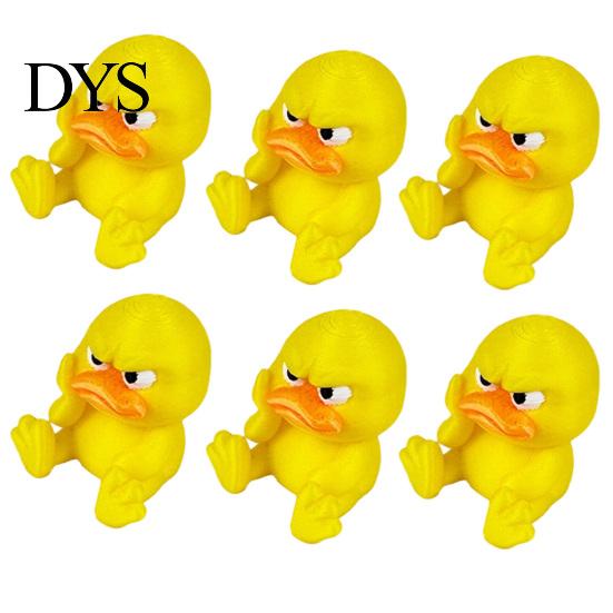 Angry Duck Model 3D Printed Yellow Ornament, Funny Desk Miniature Figurine Decoration, Cute for Home Office Decor Unique Gift Coworkers