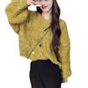Autumn/Winter Sweater Loose Lantern Sleeve Sweater Korean Coarse Needle Color Knitted Sweater