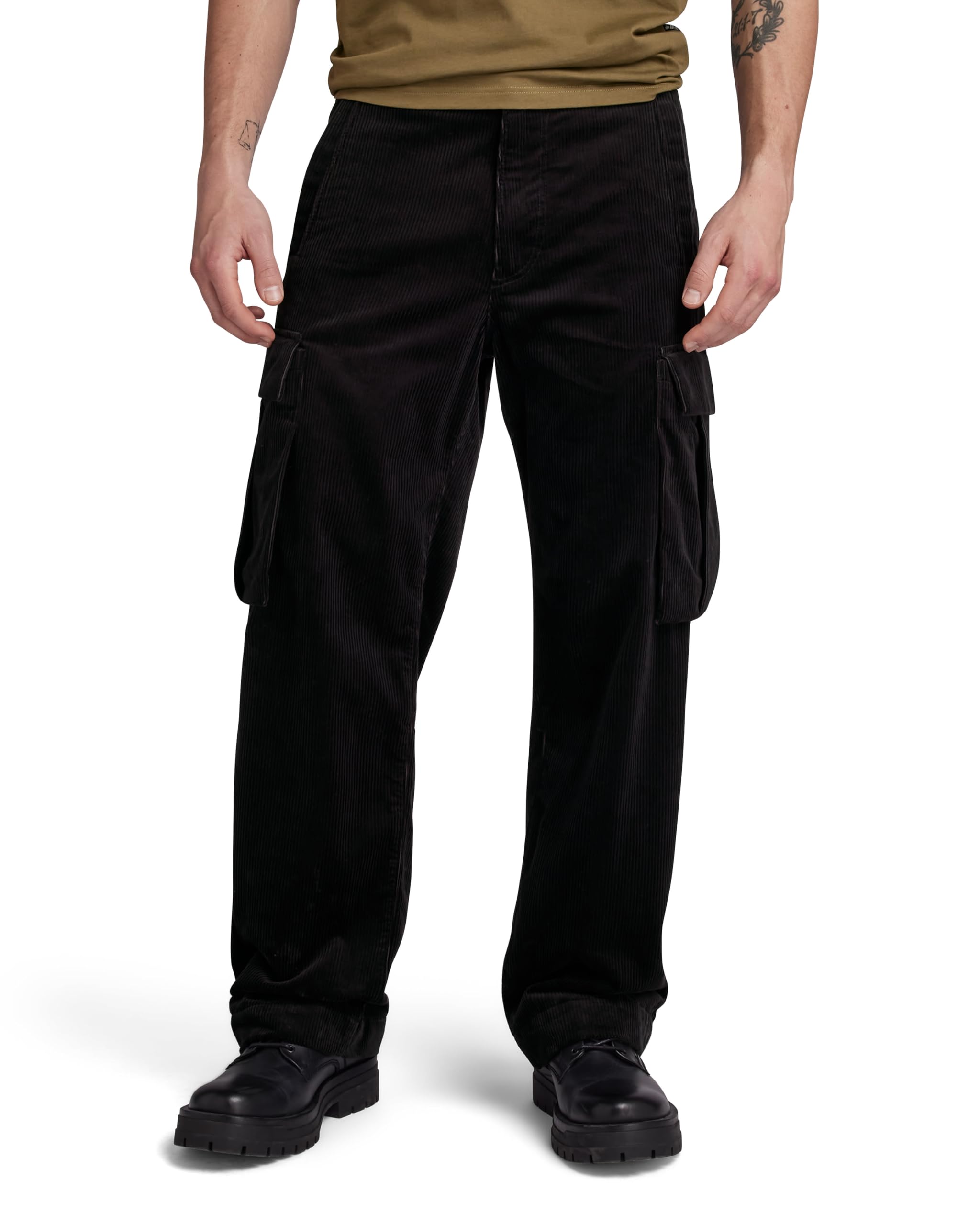 G-Star RAW Cargo Pants Men Straight Fit black Renato Straight Cargo D23634-D405-6484-W34/L30