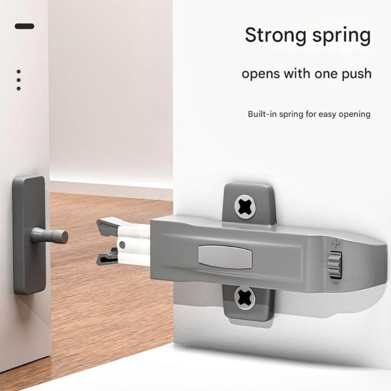 Cabinet Push Latches Push To Open Catches Lock Rebound Locking Catches Bounce Lock for Cabinet Drawer Wardrobe