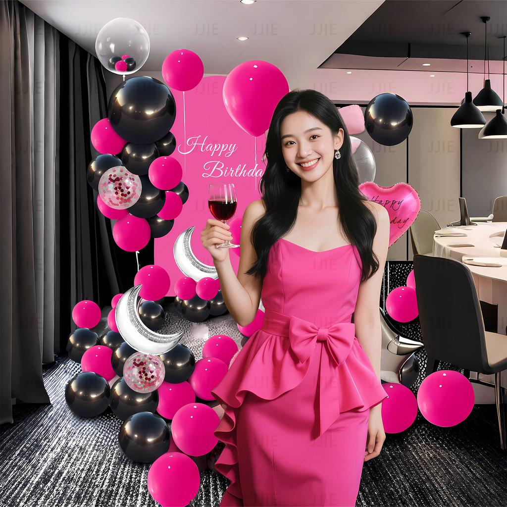 Happy Birthday Party Boys And Girls Scene Arrangement Decorative Supplies Background Wall Balloons Internet Celebrity 18 Bar Mitzvah