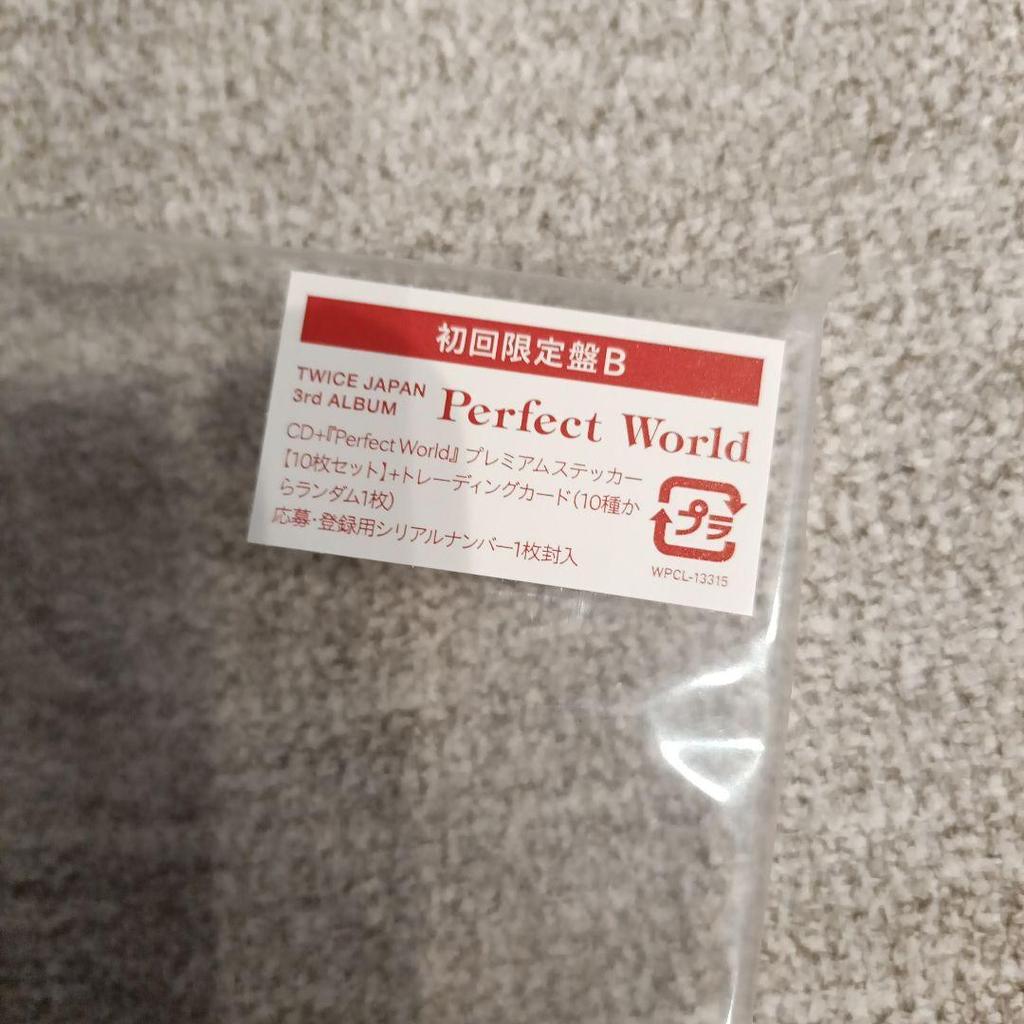[USED] TWICE Perfect World First Press Limited Edition B
