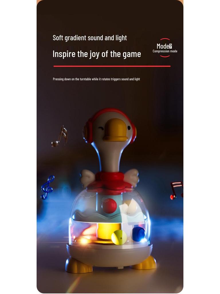 Rotating Musical Press Toy: Spinning Top for Babies 0-2 Years - Early Education