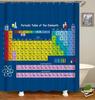 Periodická tabulka prvků Sprchový závěs Koupelna Nepromokavá látka Omyvatelný Zástěna do vany Dekor 240X180cm Sprchové závěsy