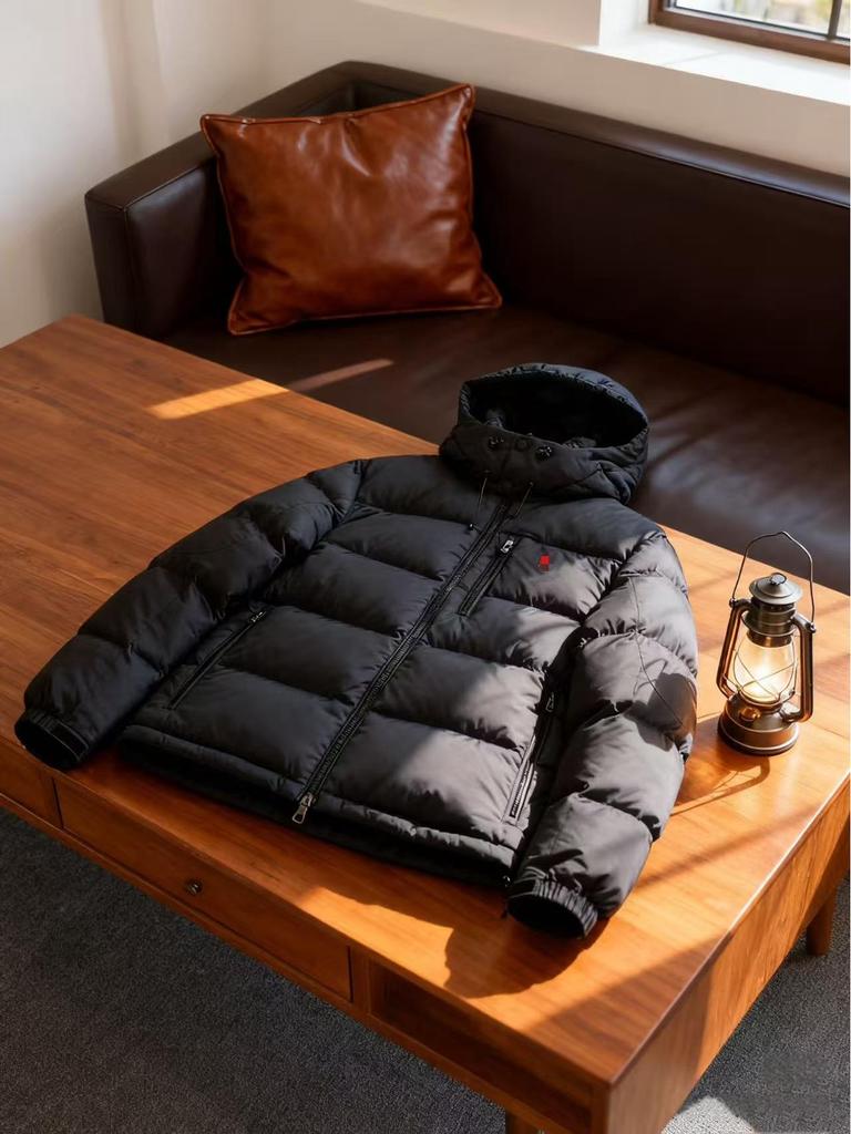 Advanced RL Down Jacket with Little Horse Logo - Thick & Warm