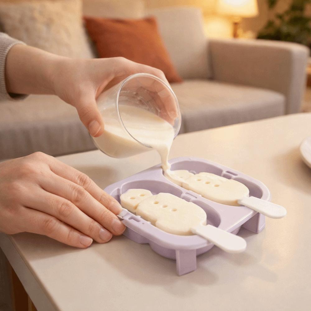 With Sticks Ice Lolly Mold Snowman Ice Cream Maker Molds Practical ice Cube Tray  Handmade