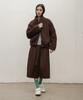 Waiowai Buckle Strap Quilted Elastic Waist Pants_Brown