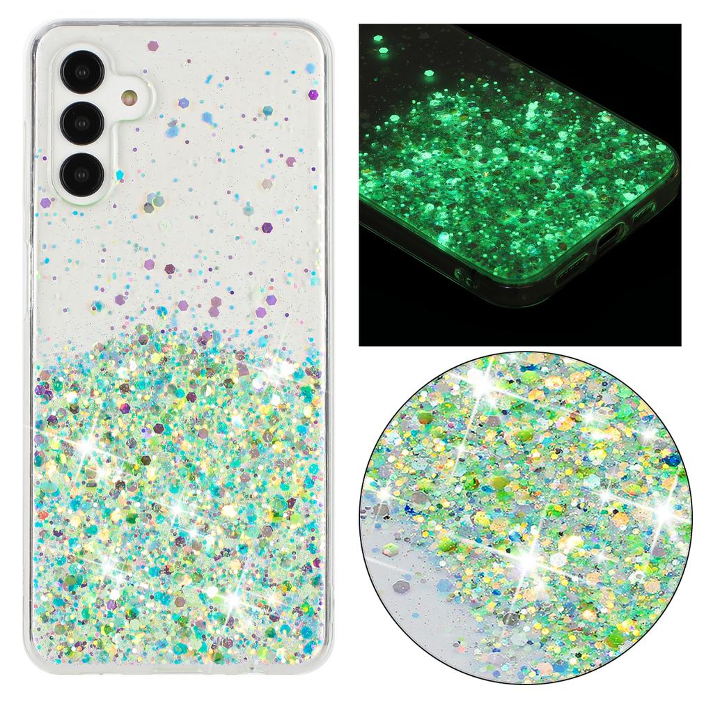 For Samsung Galaxy A35 5G Glow In The Dark Phone Case Epoxy TPU Glitter Sparkle Cover