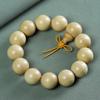 Small Leaf Boxwood Rosary: 108 Solid Wood Buddhist Beads Unisex Bracelet - High Density Sinking Wood