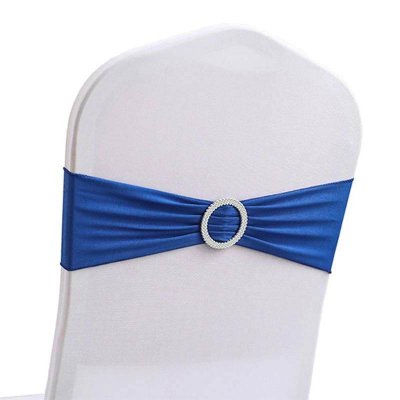 M-Modern-50PCS Elastic Chair Knot Wedding Decoration Buckle Sashes Back Cover Hotel Home Seat Elegant Modern Ribbon Decors
