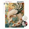 DIY Pearl Gem Elegant Peacock Bird Shining Bead Craft Art Home Wall Ornament Simple Unframed Room Decoration Art Modern Exquisite Wall Decor