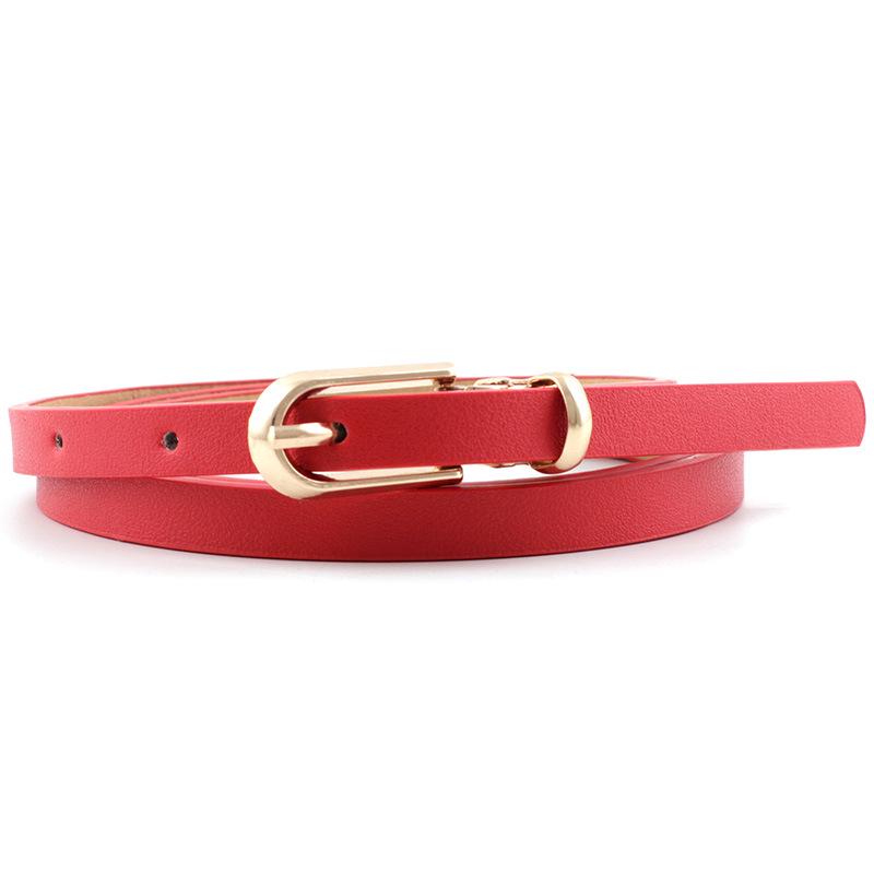

Alluring Faux Ladies Leather Waist Belt In Multiple Shades With Trendy Needle Style Buckle красный