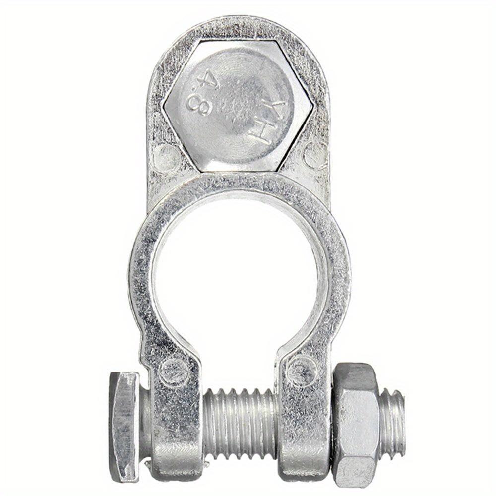 1Pair Car Battery Terminal Clamps Adjustable Conductive Caps Heavy Duty Stud Type Cable Positive Negative