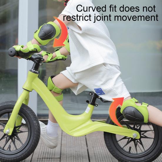 6Pcs/Set Kids Skating Protective Gear Kit with Knee Elbow Pad Wrist Guard Protector Roller Skate Skateboard Scooter Bike Cycling Safety Equipment