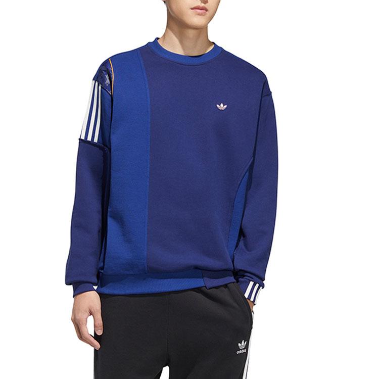 adidas Originals Sweatshirts Unisex Blue Crew Neck Moderate Regular HH9964