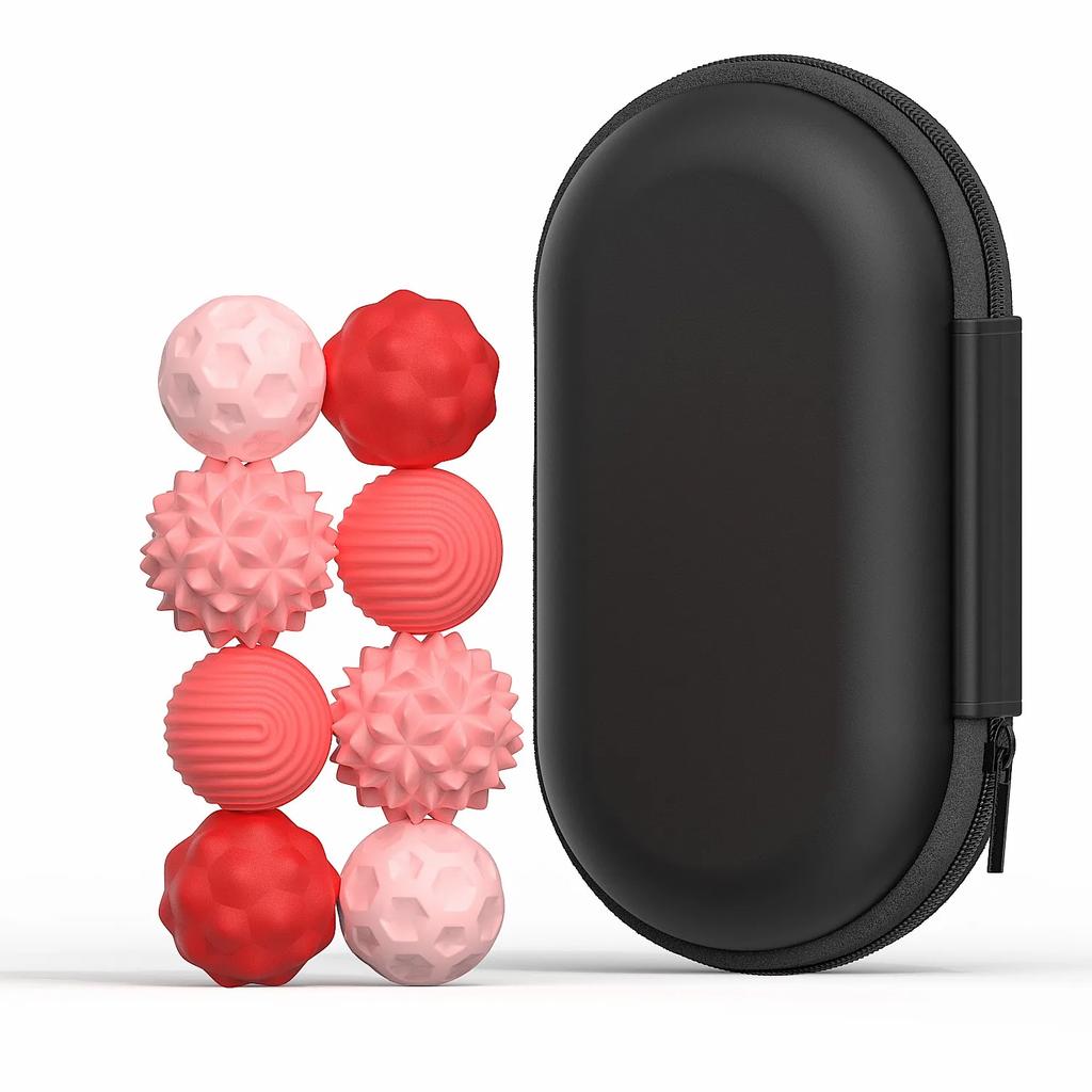 Magnetische Sensorikbälle aus Silikon, Zappelspielzeug, Sorgenbälle, beruhigendes Zappelspielzeug für Kinder und Erwachsene, Linderung von Angstzuständen und Stress, sensorisches Spielzeug