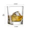 Double Old Fashioned Whiskey Glass 10 oz Heavy Base Rocks Barware Glasses for Scotch, Bourbon and Cocktail Drinks