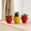 Self-Contained Realistic Fruit Flower Pot Plastic Succulents Planter Placement Easy