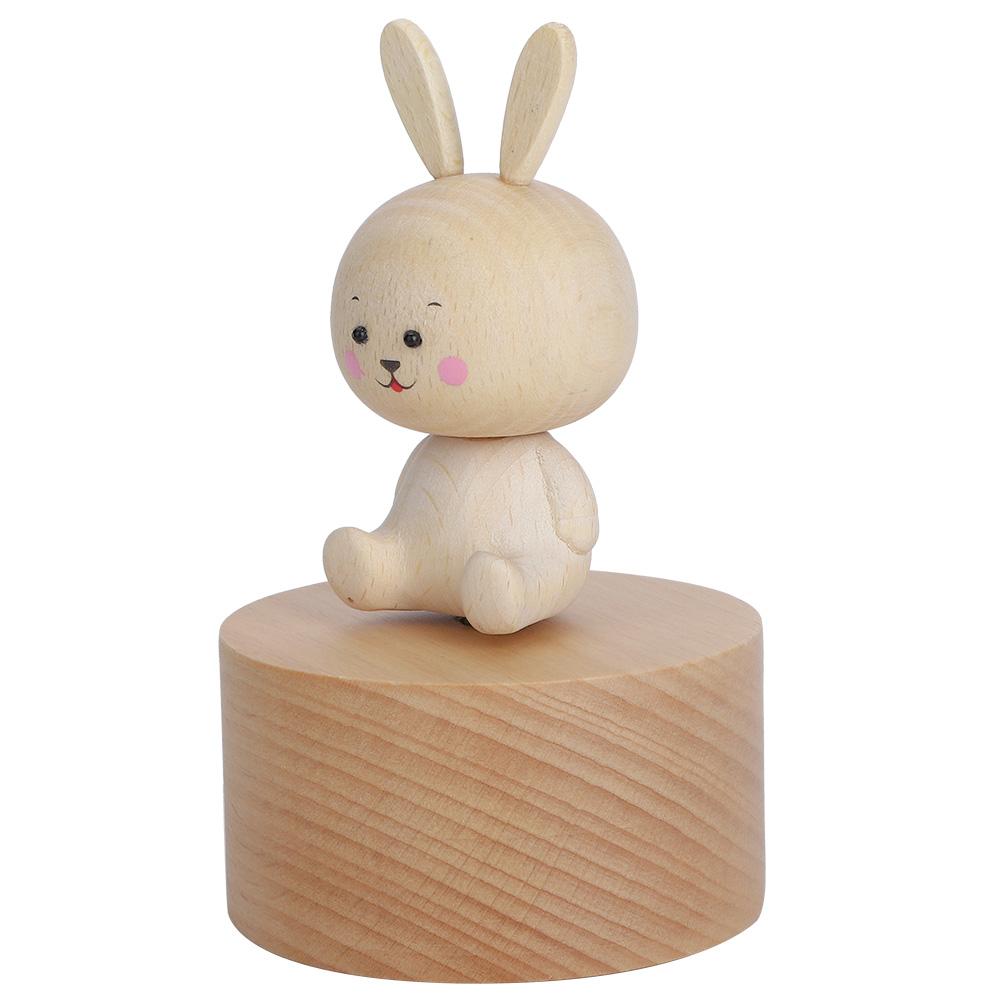 Animal Wooden Clockwork Music Boxes Children Kid Birthday Holiday Gifts Accessories