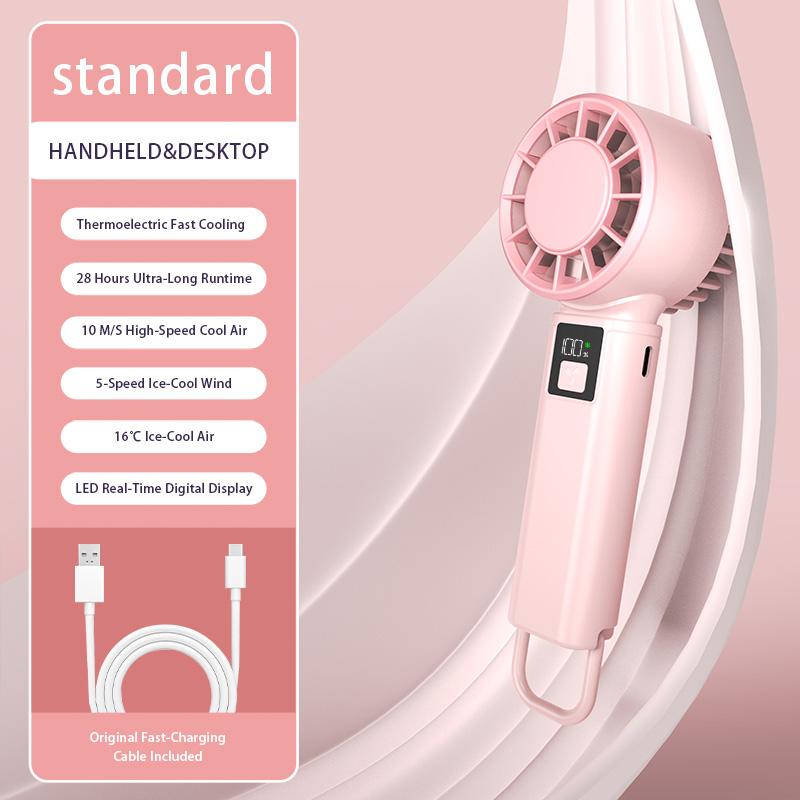 Mini Portable air Condition Cooling Fan 2000mA Lightweight USB Rechargeable Handheld Fan for Travel Outdoor