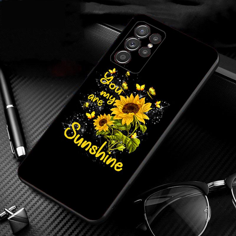 Phone Case for Samsung Galaxy S25 S24 S23 S22 S21 S20 Ultra S20 S22 S21 S10E S20 FE S24 Plus Beautiful Flower sunflower Case
