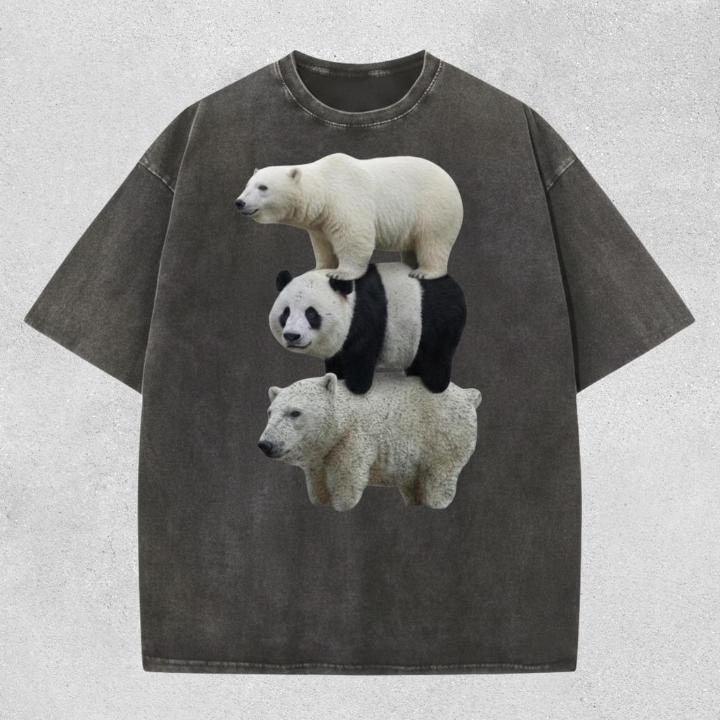 We Bears Realistic T-shirt Mens Kids Womens, Comfort Colors Stacked Bears Graphic Tee, Nature Wildlife Animal Shirt