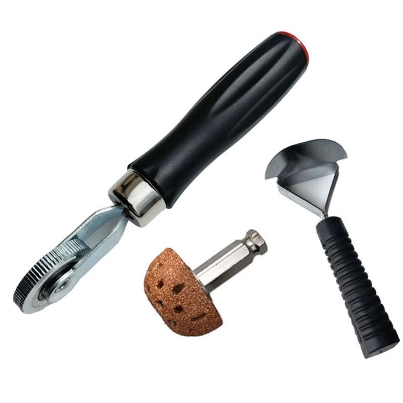 Kit di riparazione per forature di pneumatici senza camera d'aria per motociclette e auto, strumento per pneumatici, strumento di riparazione di emergenza per pneumatici, rullo, ruota tampone per pneumatici, raschietto