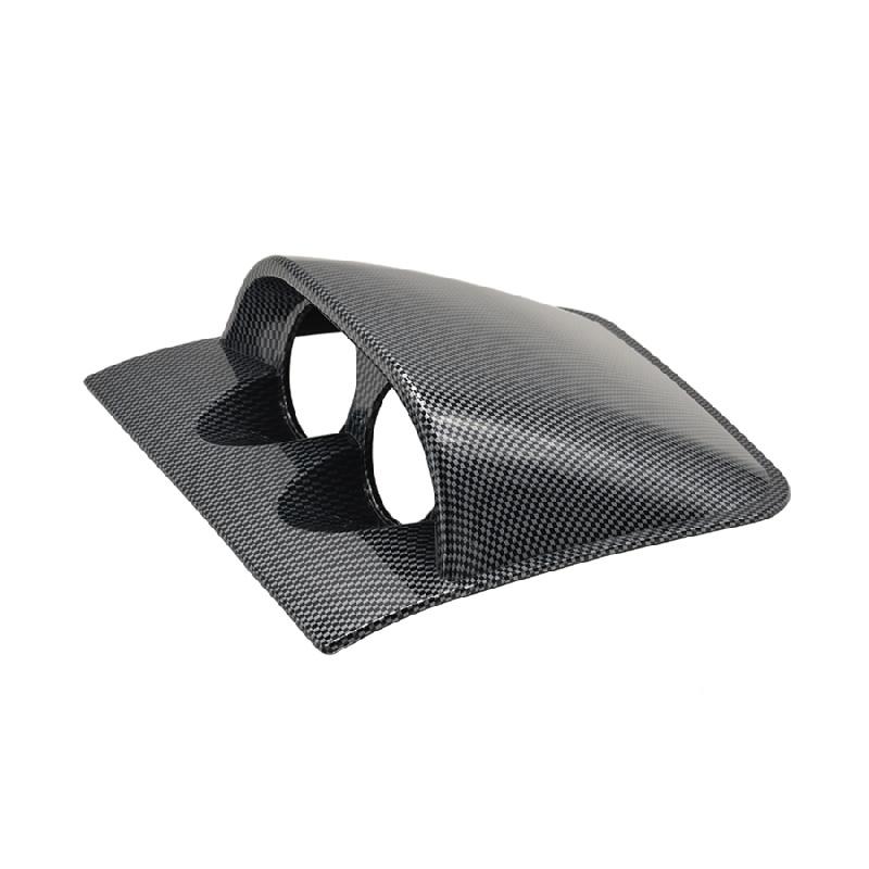 2'' 52Mm Carbon Fiber Look Dual Hole Dashboard Gauge Dash Pod Mount Holder