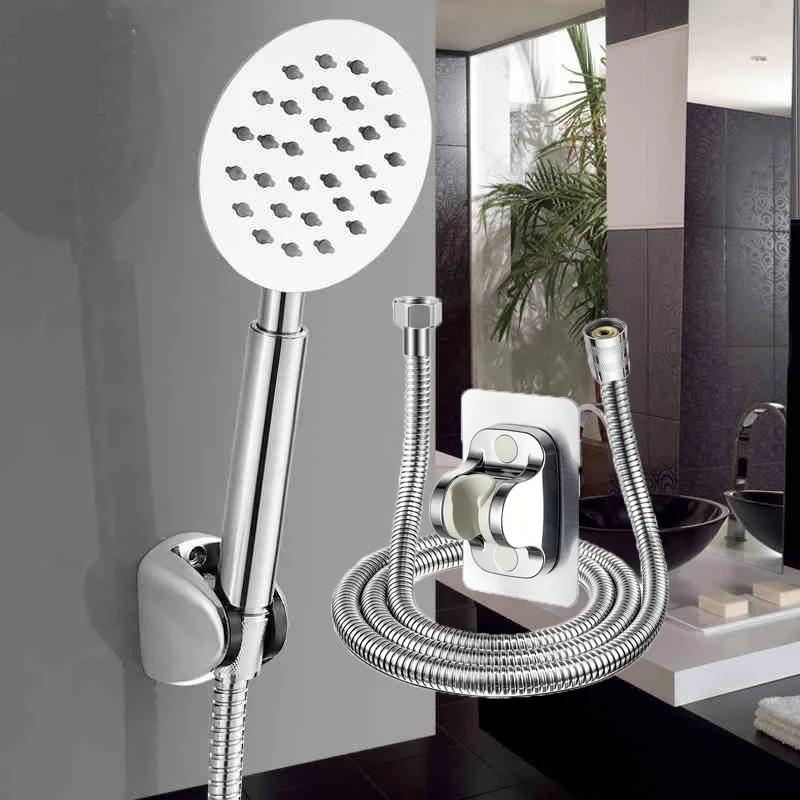 Stainless Steel Shower Head Supercharged Handheld Silicone Water Outlet Round Square Bathroom Shower Head Set