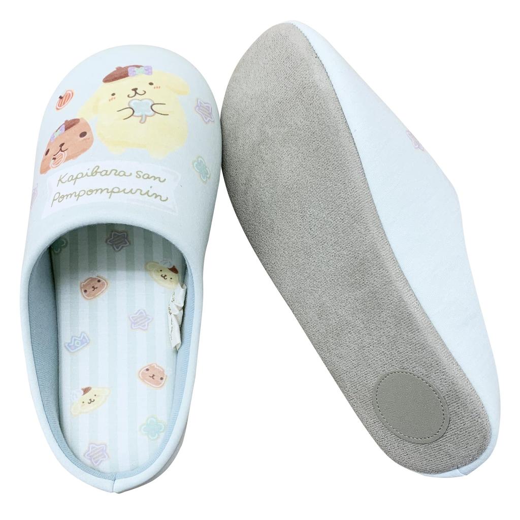 Atelier Momo and Capybara X Pompompurin Room Indoor M Size Mint Momo Slippers, Shoes, Slippers, Gift, 23-25cm, Green, KPZ43981-51