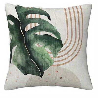 Home Decor Exquisite Monstera Leaf Patterned Pillow Covers Pattern Cushion Cover Suitable for Sofa Bedroom Car Pillow Cover