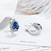 925 Silver Earrings Heart For Women's Wedding Engagement Fine Fashion Jewelry Accessories Party Gift