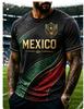2026 New Men's Mexico 3D Printed Football Jersey Family Matching T-shirt Suitable for Daily and Training Wear Quick Drying